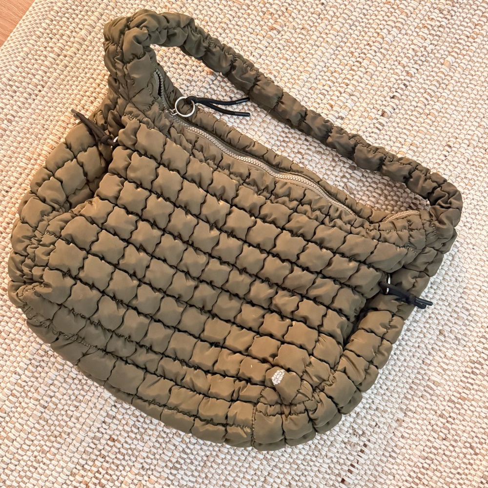 Free People Olive Quilted Bag